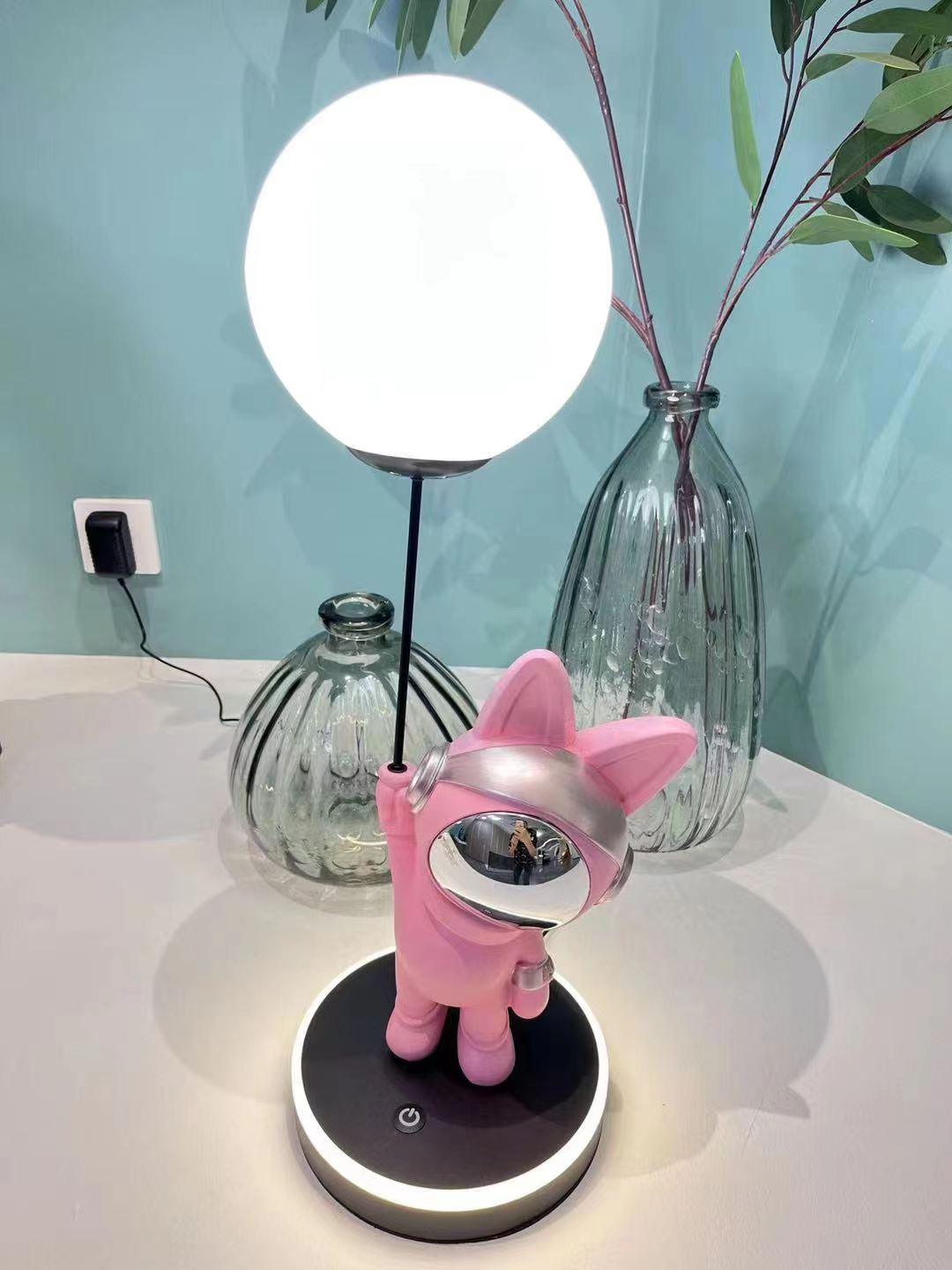 Stellar Astronaut and Planet Lamp