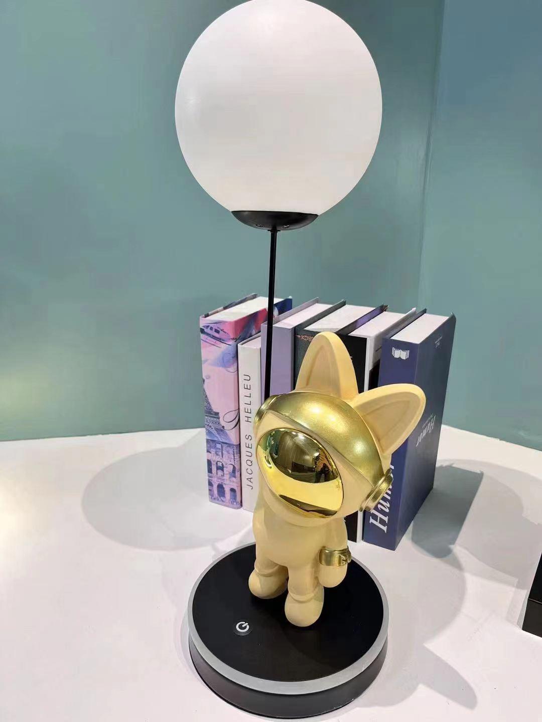 Stellar Astronaut and Planet Lamp