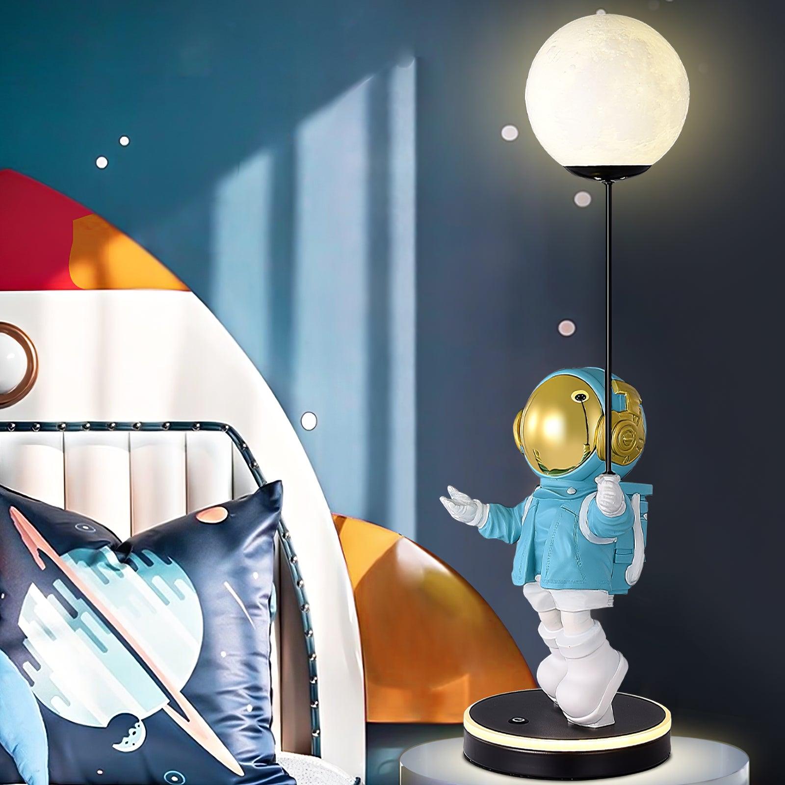 Stellar Astronaut and Planet Lamp
