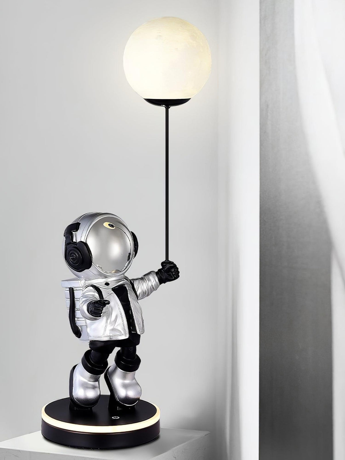 Stellar Astronaut and Planet Lamp