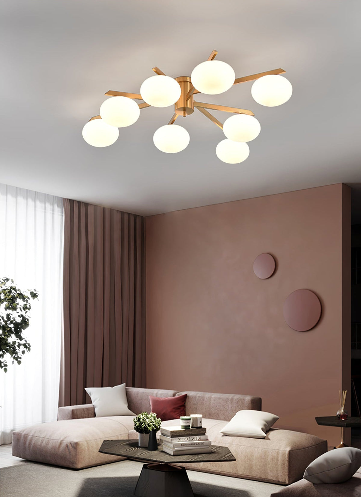 Velaraya Modern Glass Ceiling Light