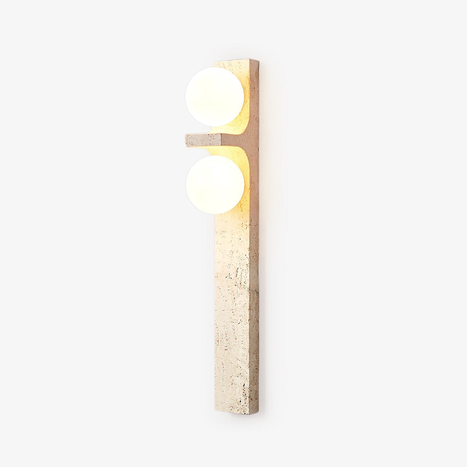 Eirikuvys Organic Modern Minimalist Travertine Wall Sconce