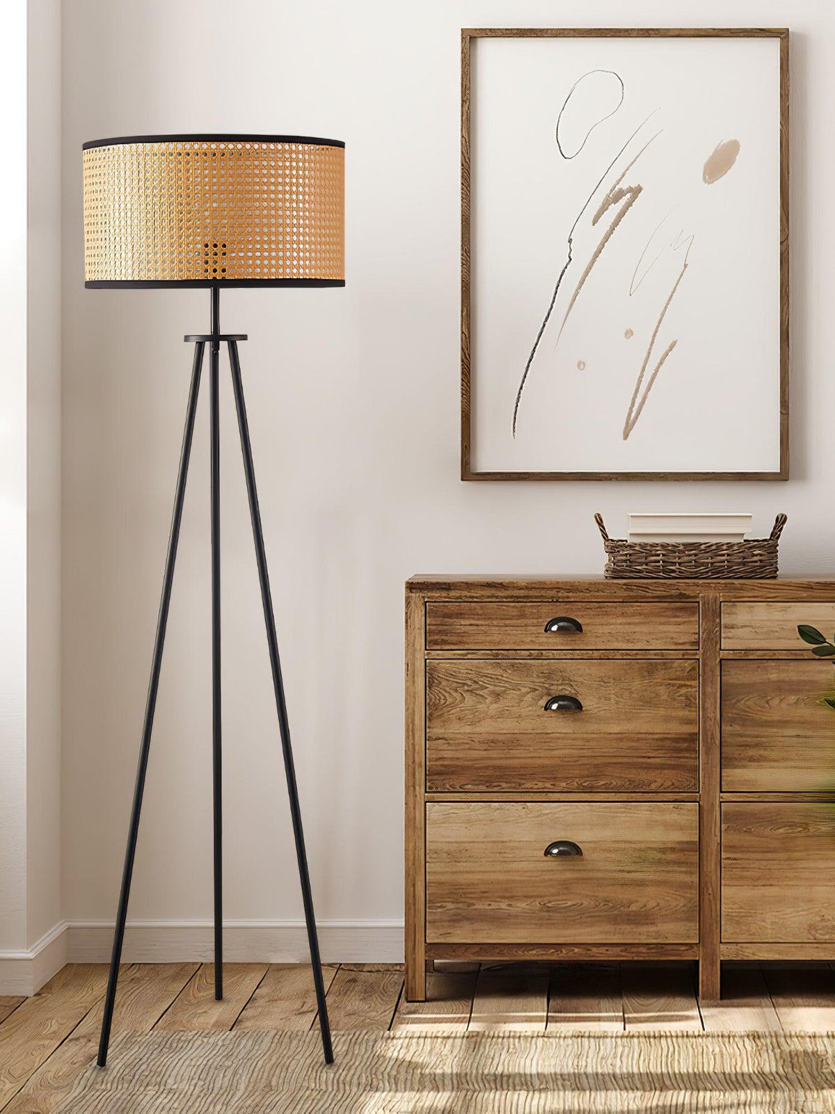 Trio Vintage Bamboo Floor Lamp