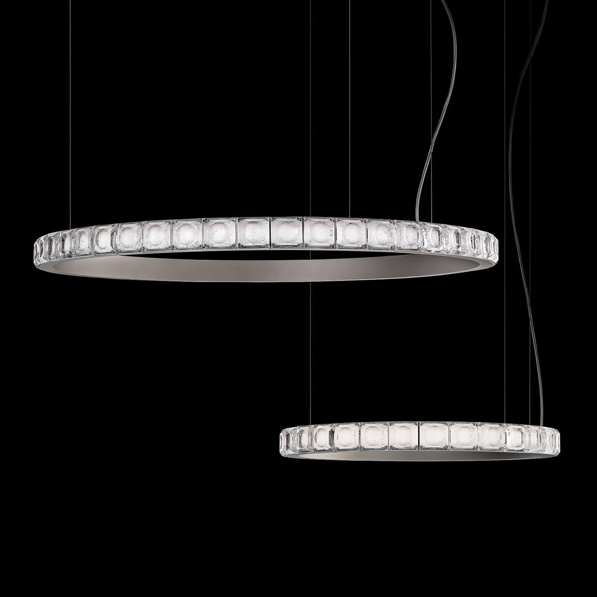 Avzorion Modern Minimalist Ring Glass Chandelier