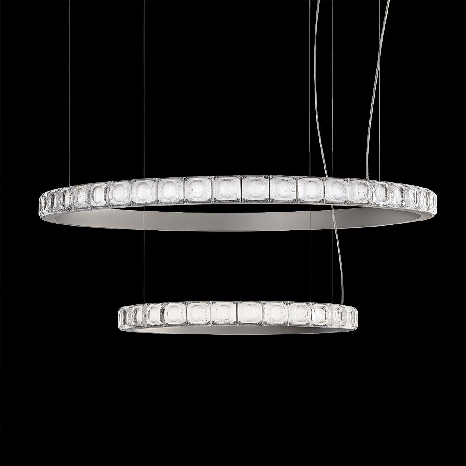 Avzorion Modern Minimalist Ring Glass Chandelier