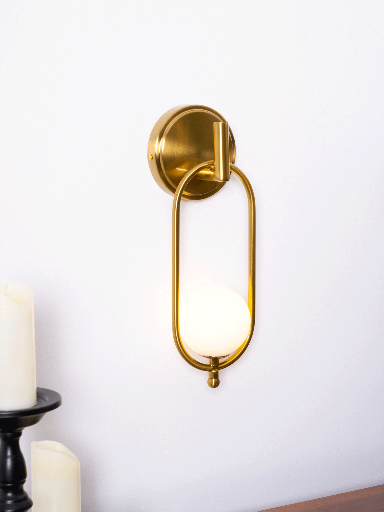 Cumirisra Modern Minimalist Brass Glass Wall Light