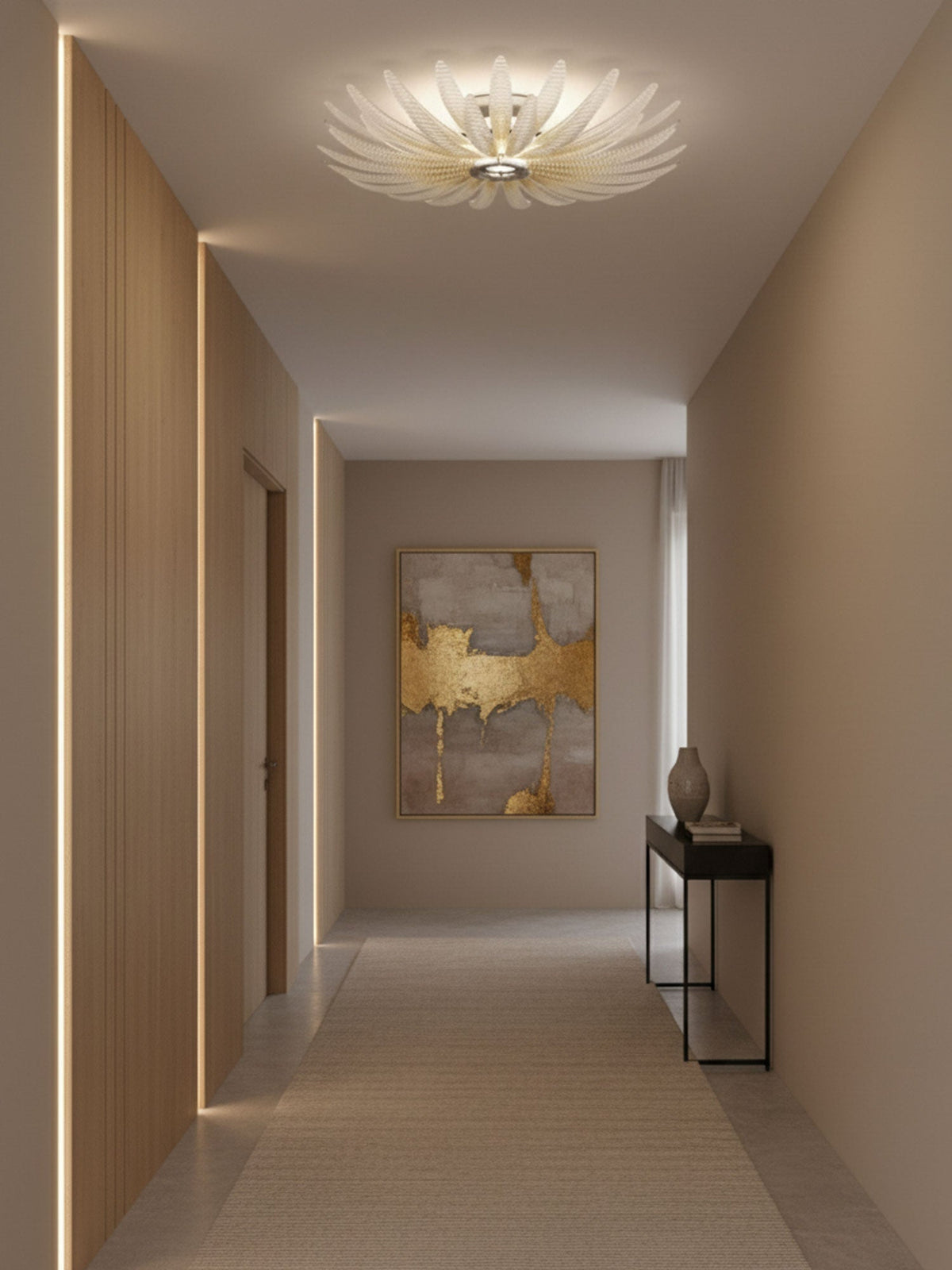 Ignatius Glass Petal Ceiling Light