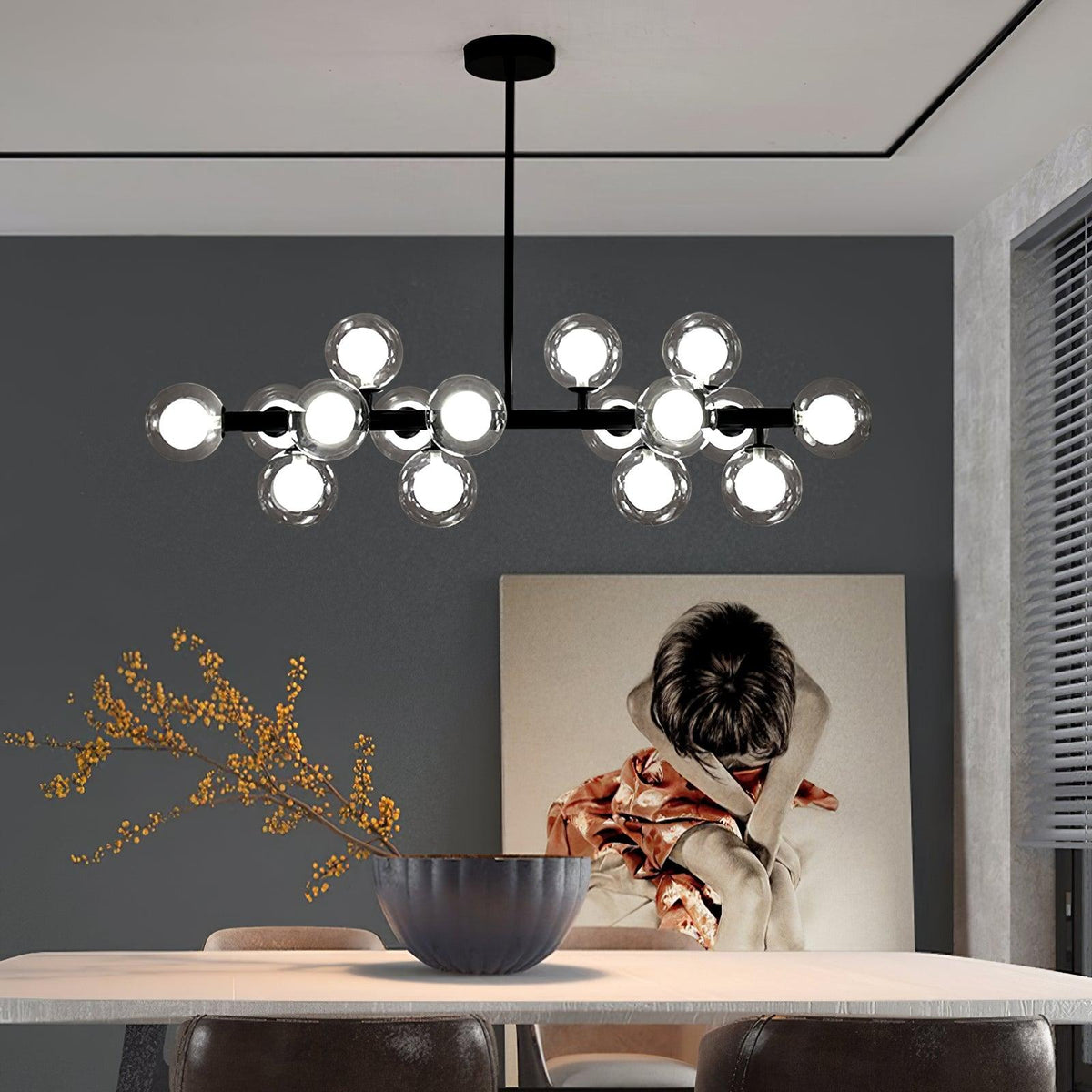 Eiranelle Chandelier Glass and Minimalist