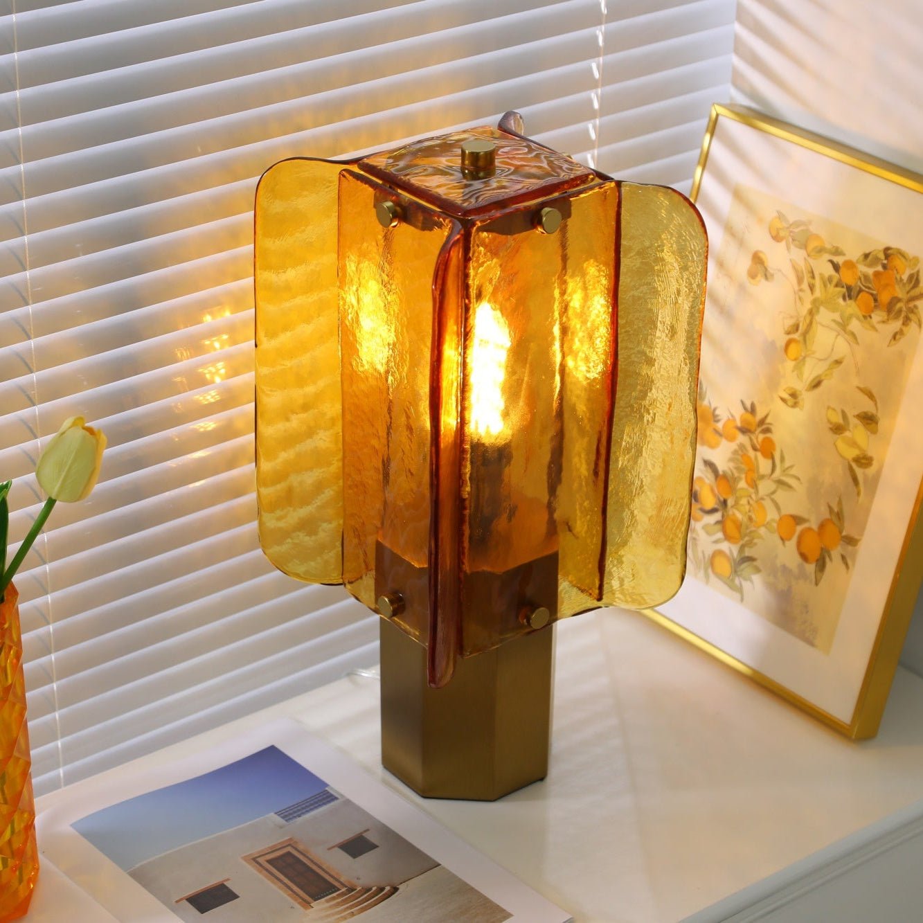 Aurelia Glass Table Lamp - Neutral Decor