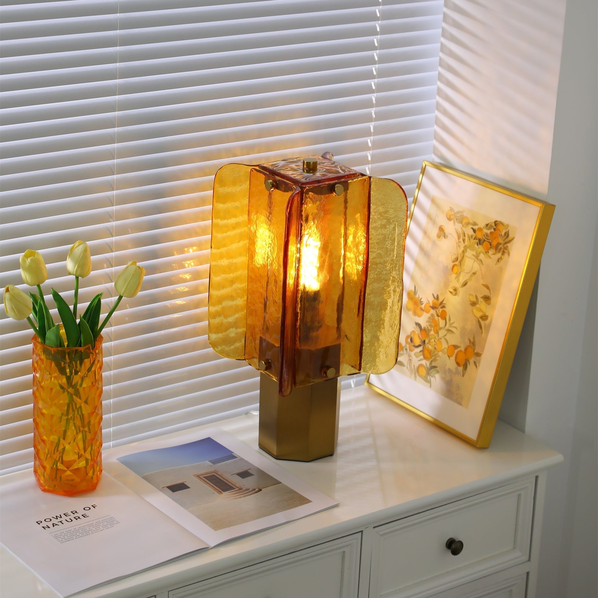 Aurelia Glass Table Lamp - Neutral Decor