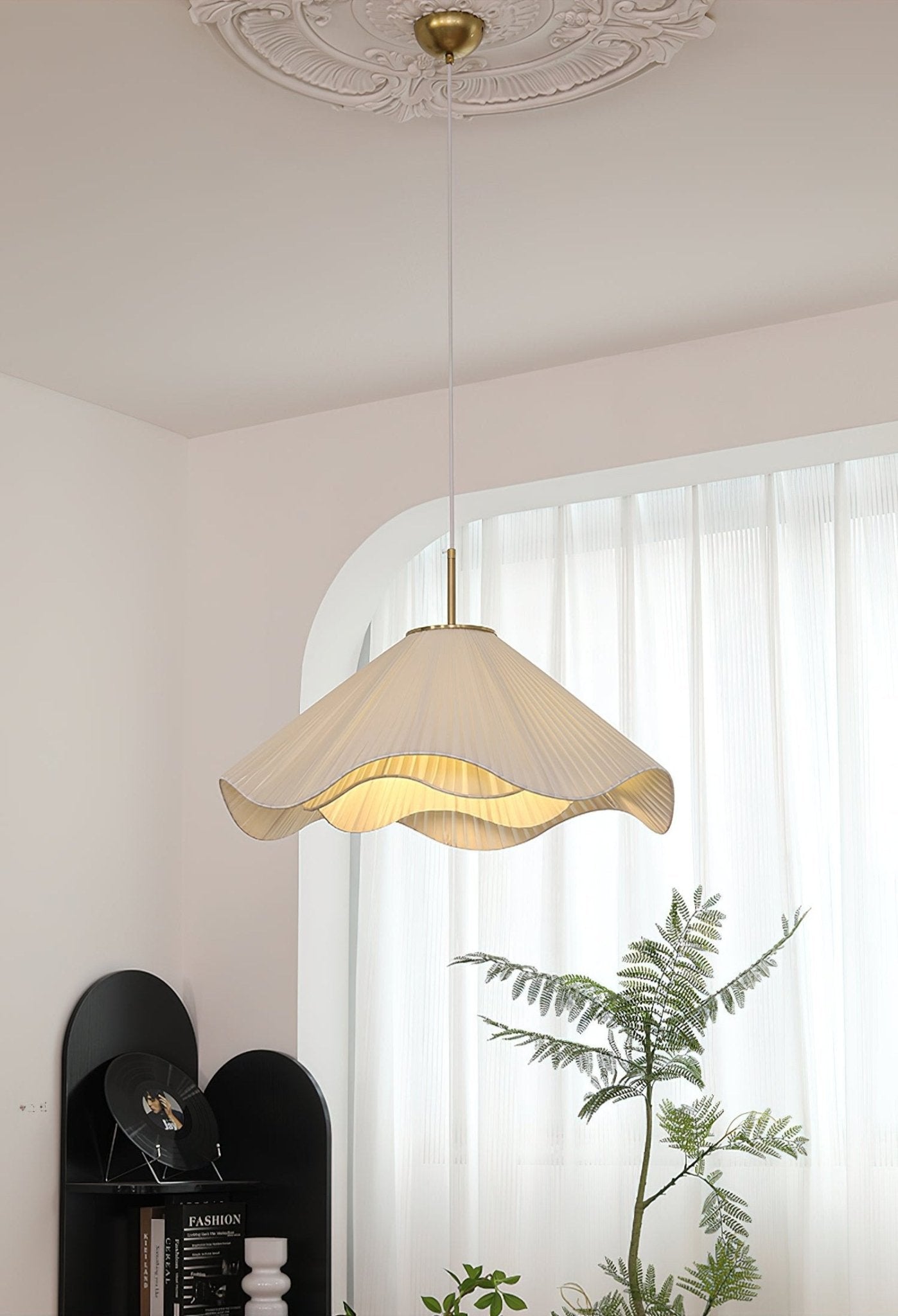 Drift Minimalist Fabric Pendant Light - Neutral Decor