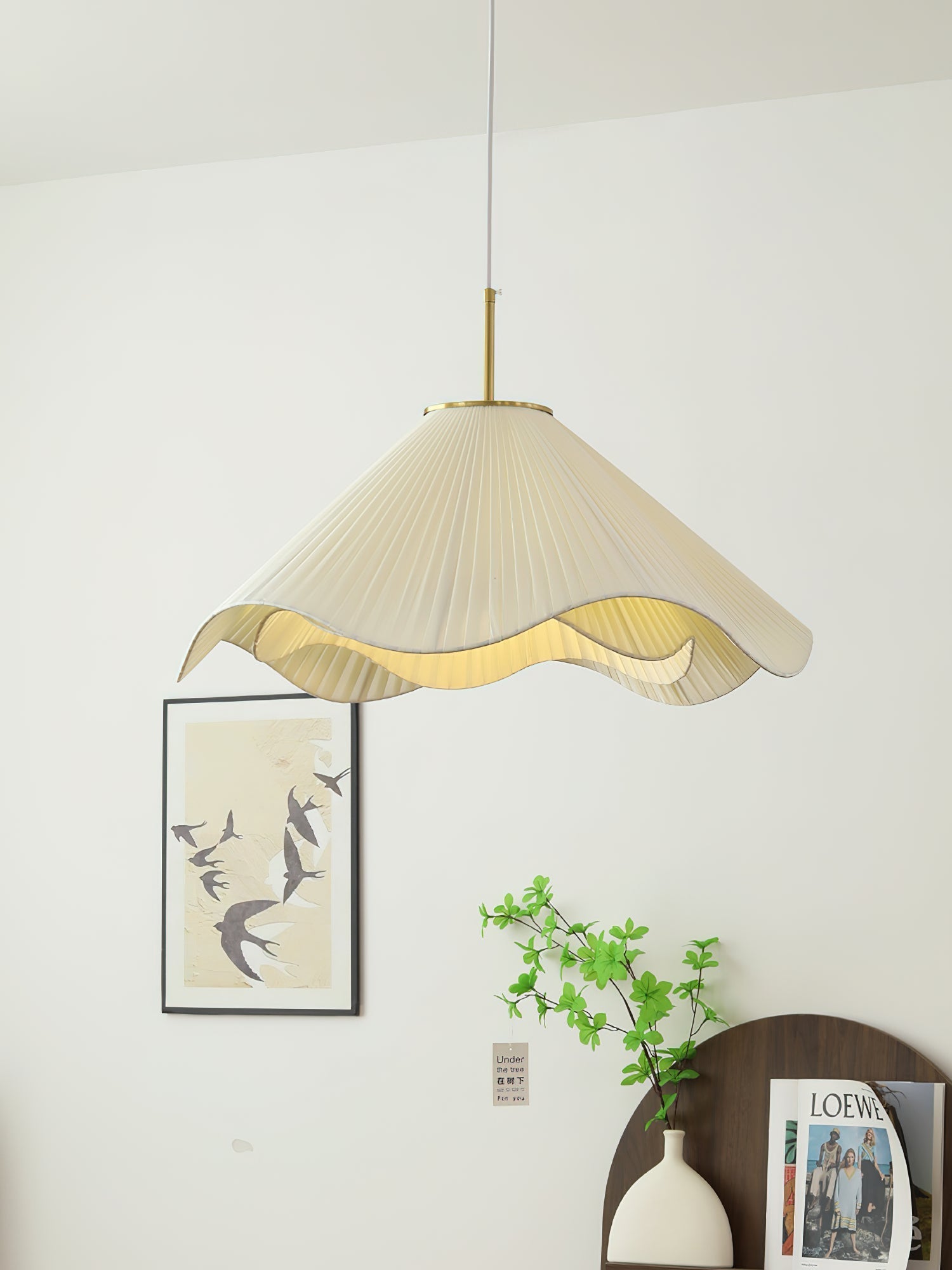 Drift Minimalist Fabric Pendant Light - Neutral Decor