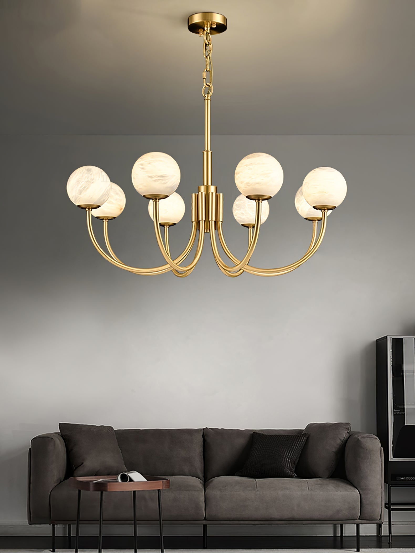 Alira Vintage Alabaster Chandelier Light