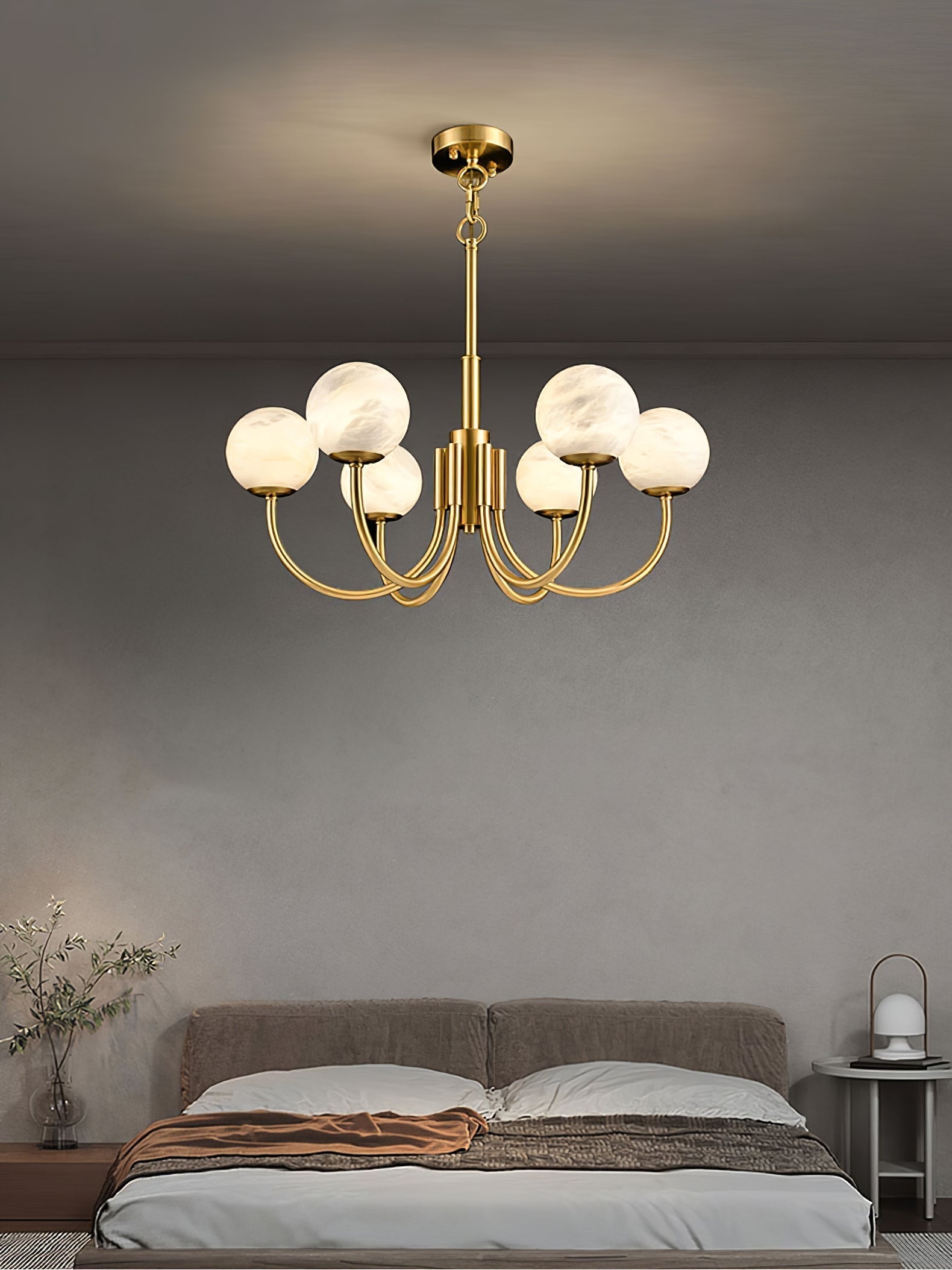 Alira Vintage Alabaster Chandelier Light