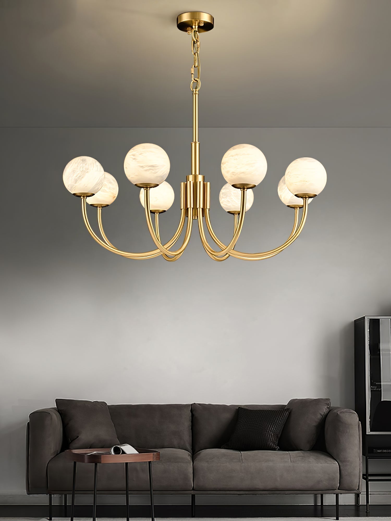 Alira Vintage Alabaster Chandelier Light