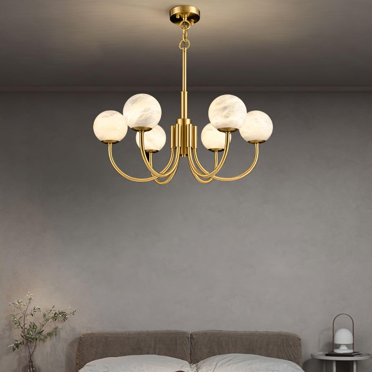 Alira Vintage Alabaster Chandelier Light