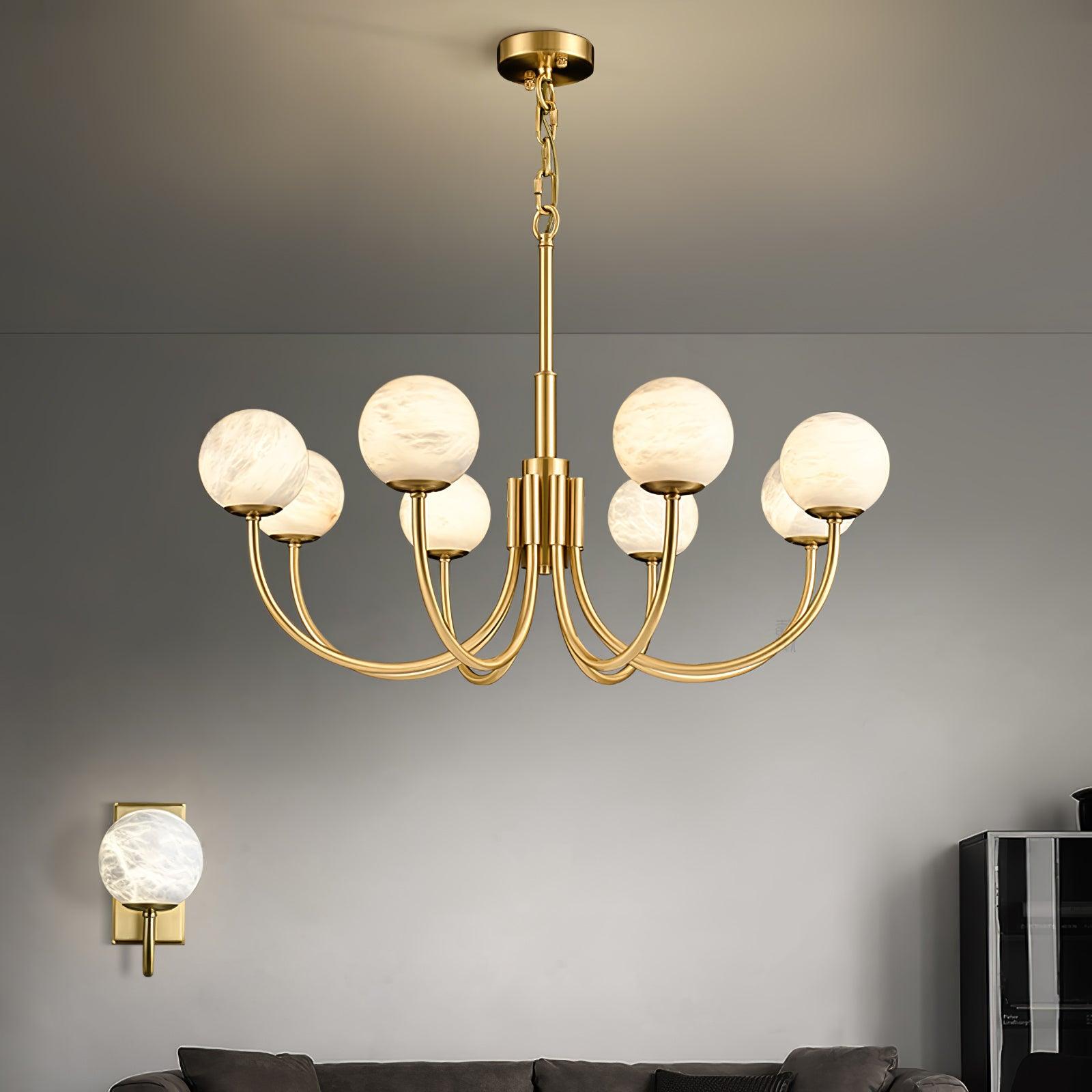 Alira Vintage Alabaster Chandelier Light