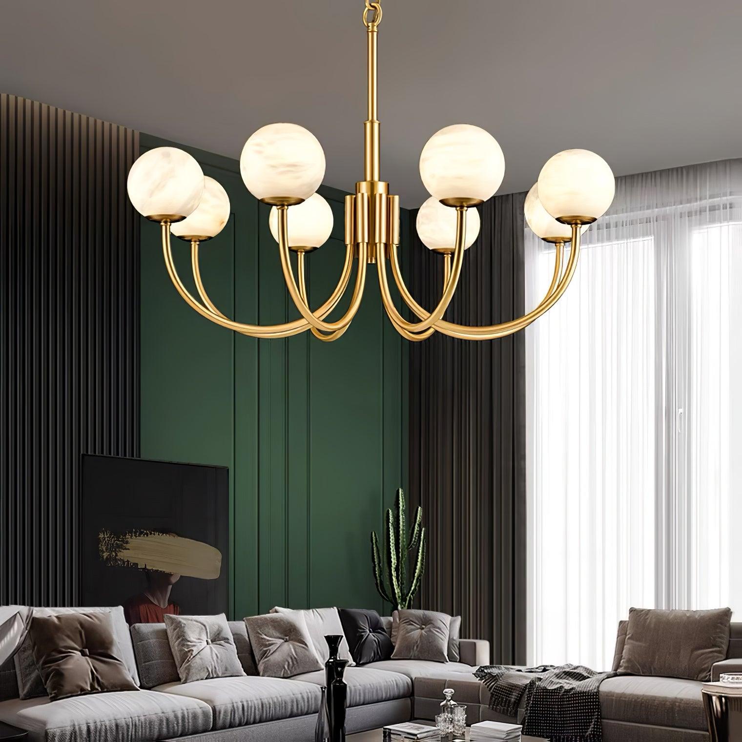 Alira Vintage Alabaster Chandelier Light