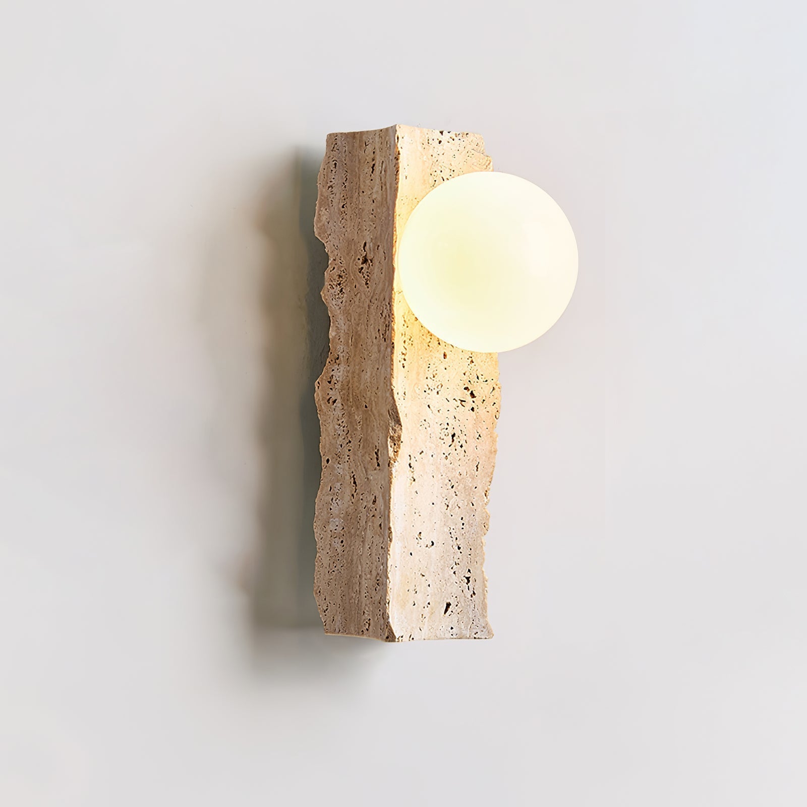 Elnoren Organic Travertine Wall Light - Neutral Decor