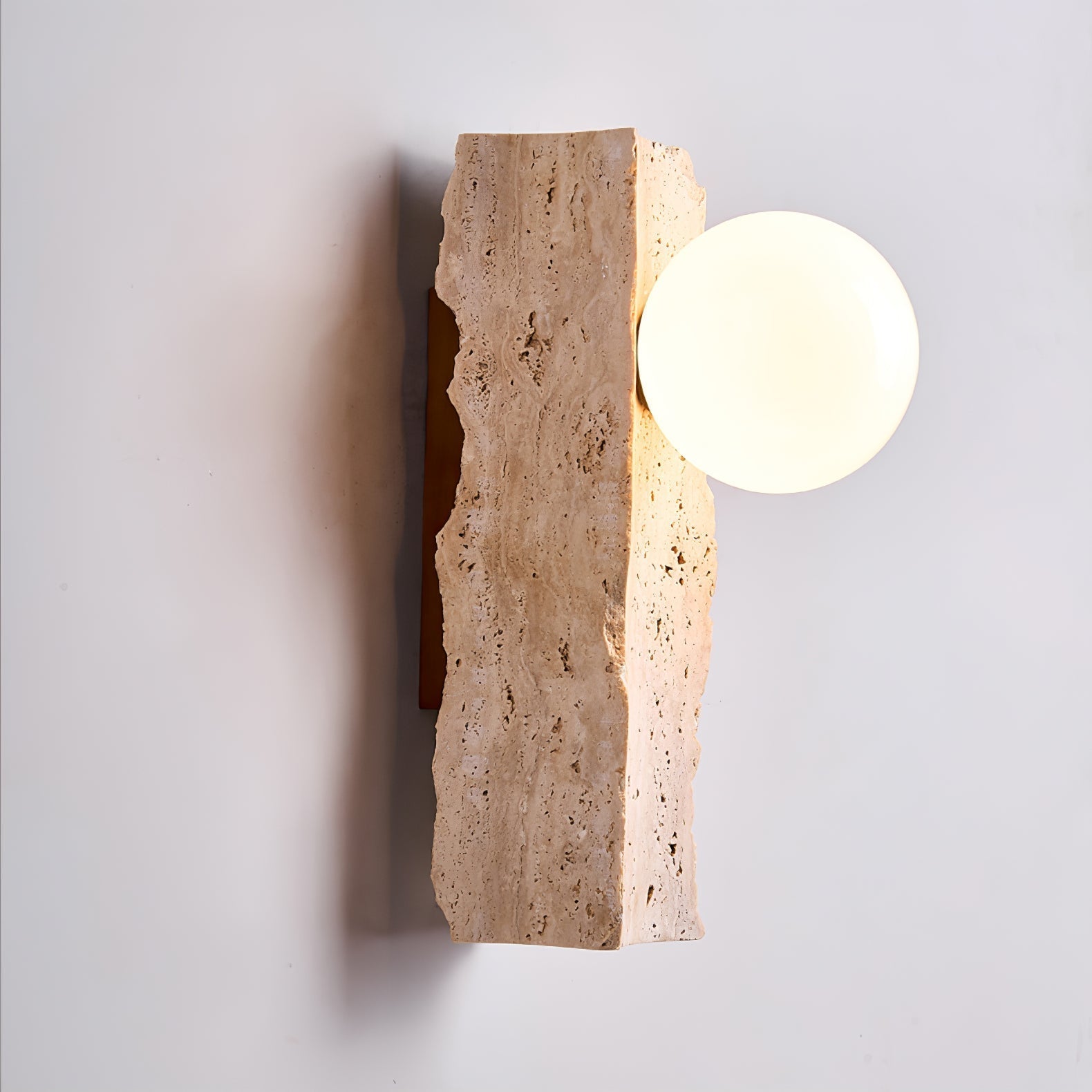 Elnoren Organic Travertine Wall Light - Neutral Decor