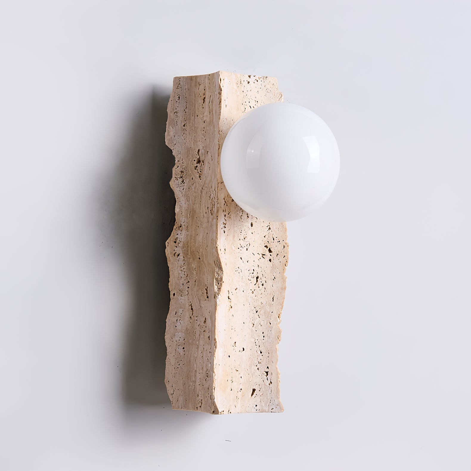 Elnoren Organic Travertine Wall Light - Neutral Decor