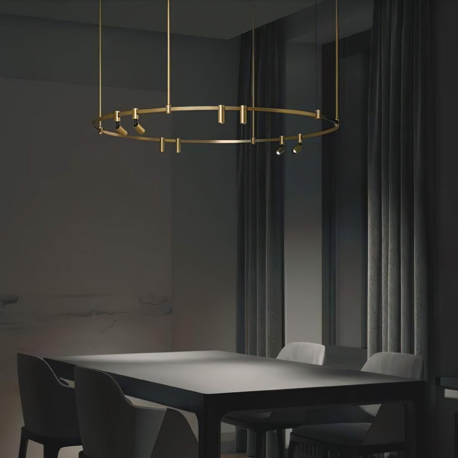 Ivrinir Ringed Brass Pendant Lamp