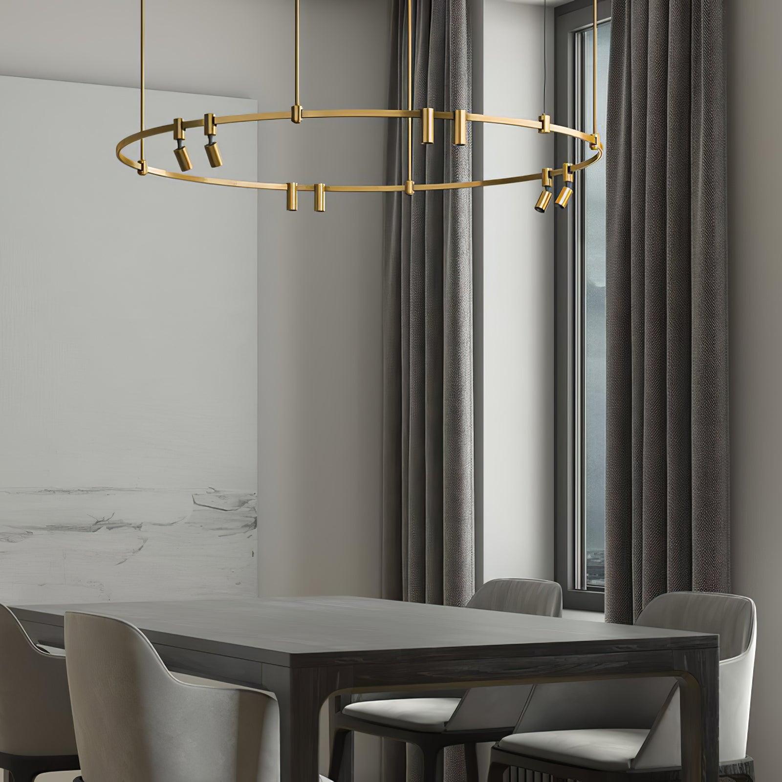 Ivrinir Ringed Brass Pendant Lamp