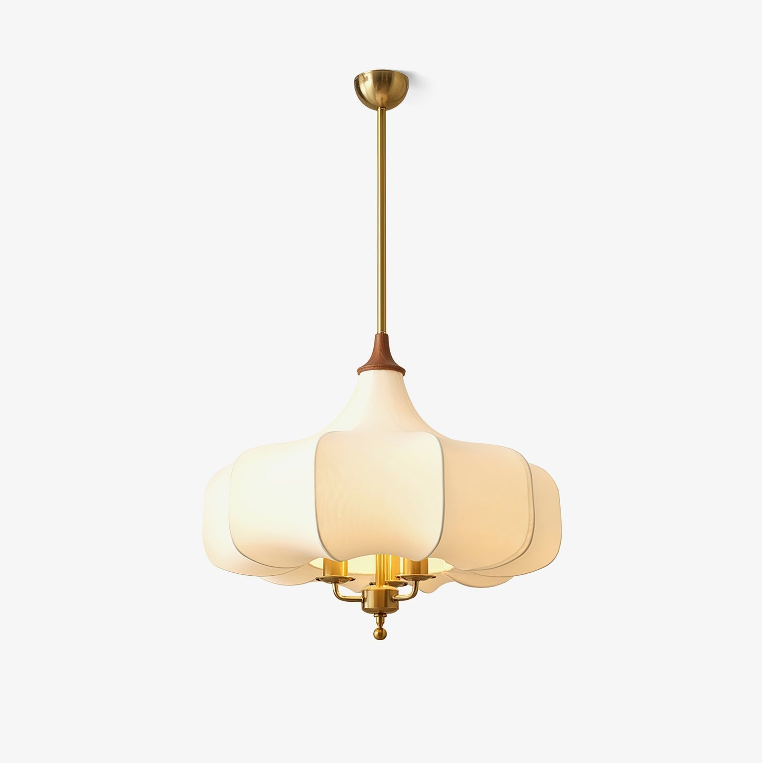 Jorath Fabric & Wood Pendant Light