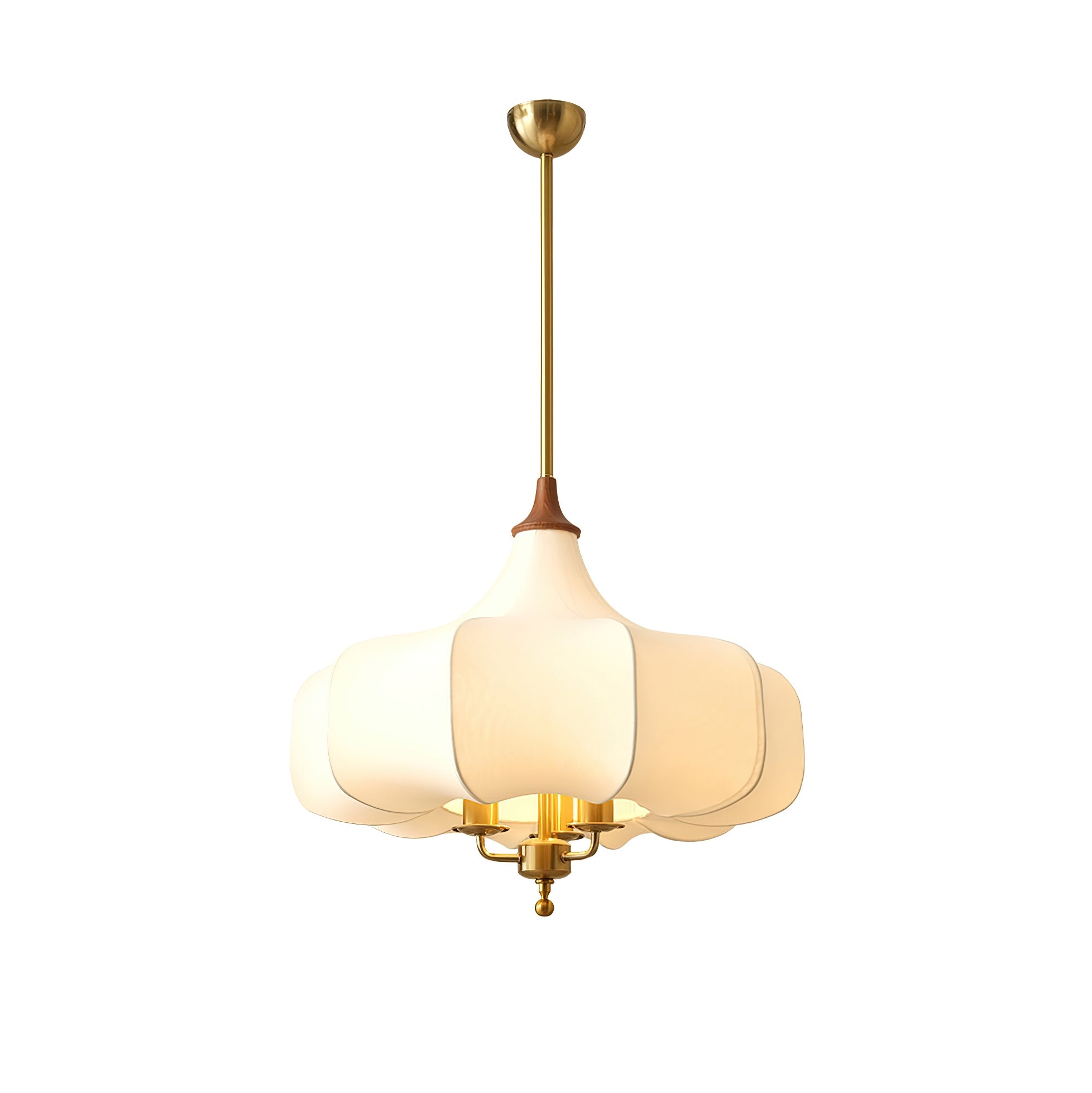 Jorath Fabric & Wood Pendant Light
