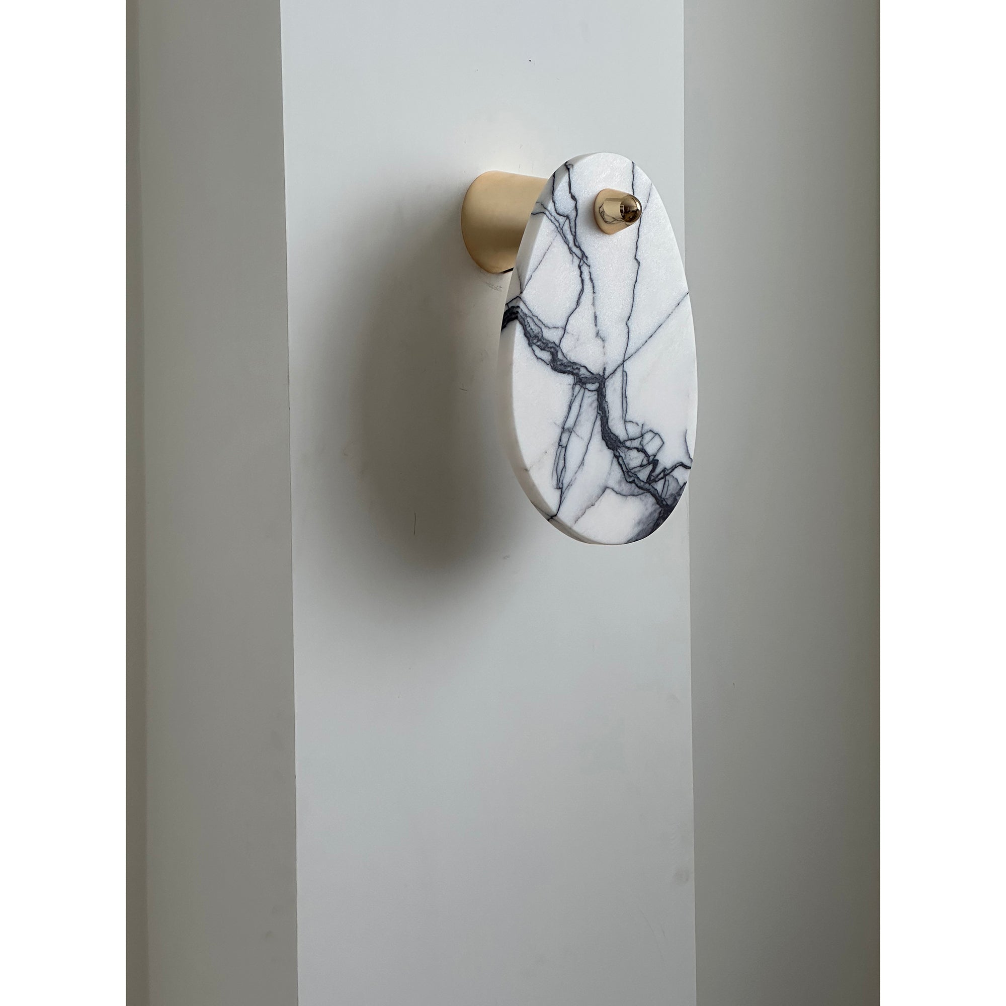 Norduvys Modern Luxurious Metal Marble Wall Lamp