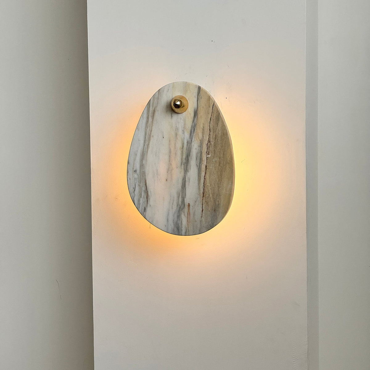 Norduvys Modern Luxurious Metal Marble Wall Lamp