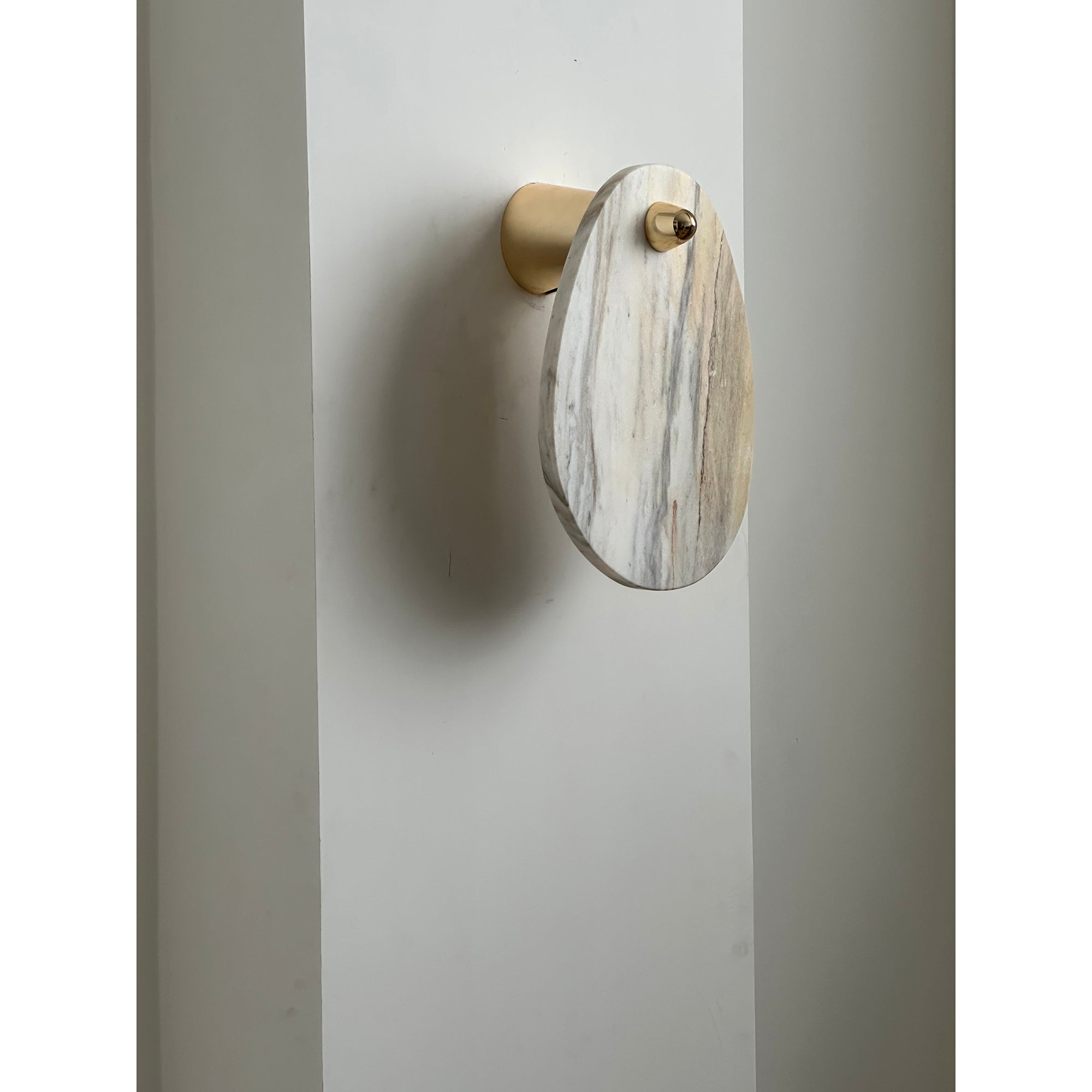 Norduvys Modern Luxurious Metal Marble Wall Lamp