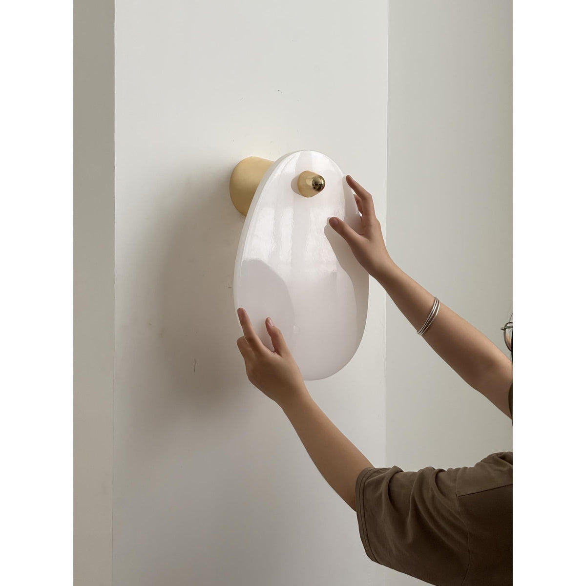 Norduvys Modern Luxurious Metal Marble Wall Lamp