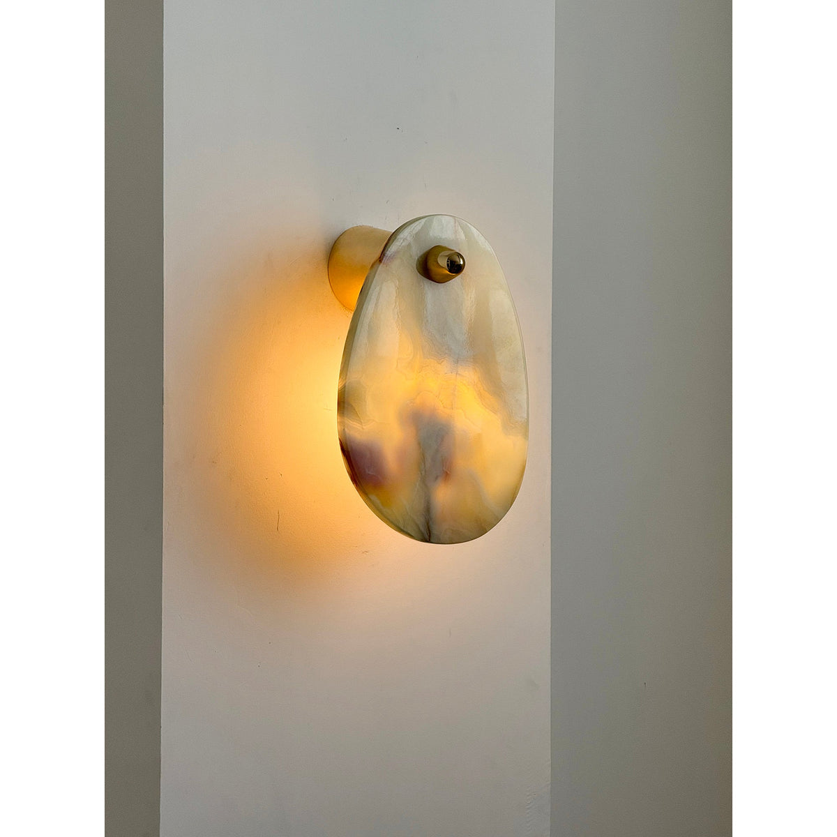 Norduvys Modern Luxurious Metal Marble Wall Lamp