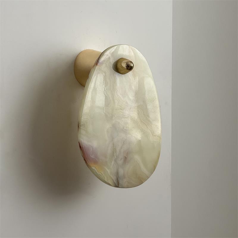 Norduvys Modern Luxurious Metal Marble Wall Lamp
