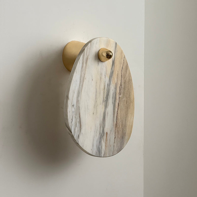 Norduvys Modern Luxurious Metal Marble Wall Lamp