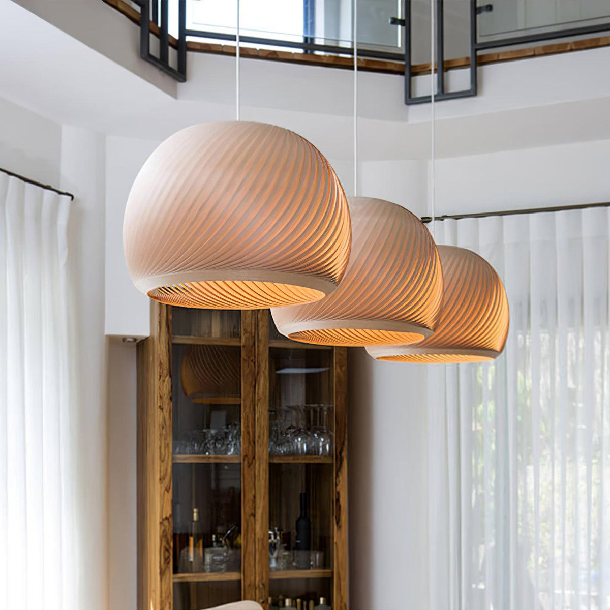 Biltes Vintage Wood Pendant Lamp