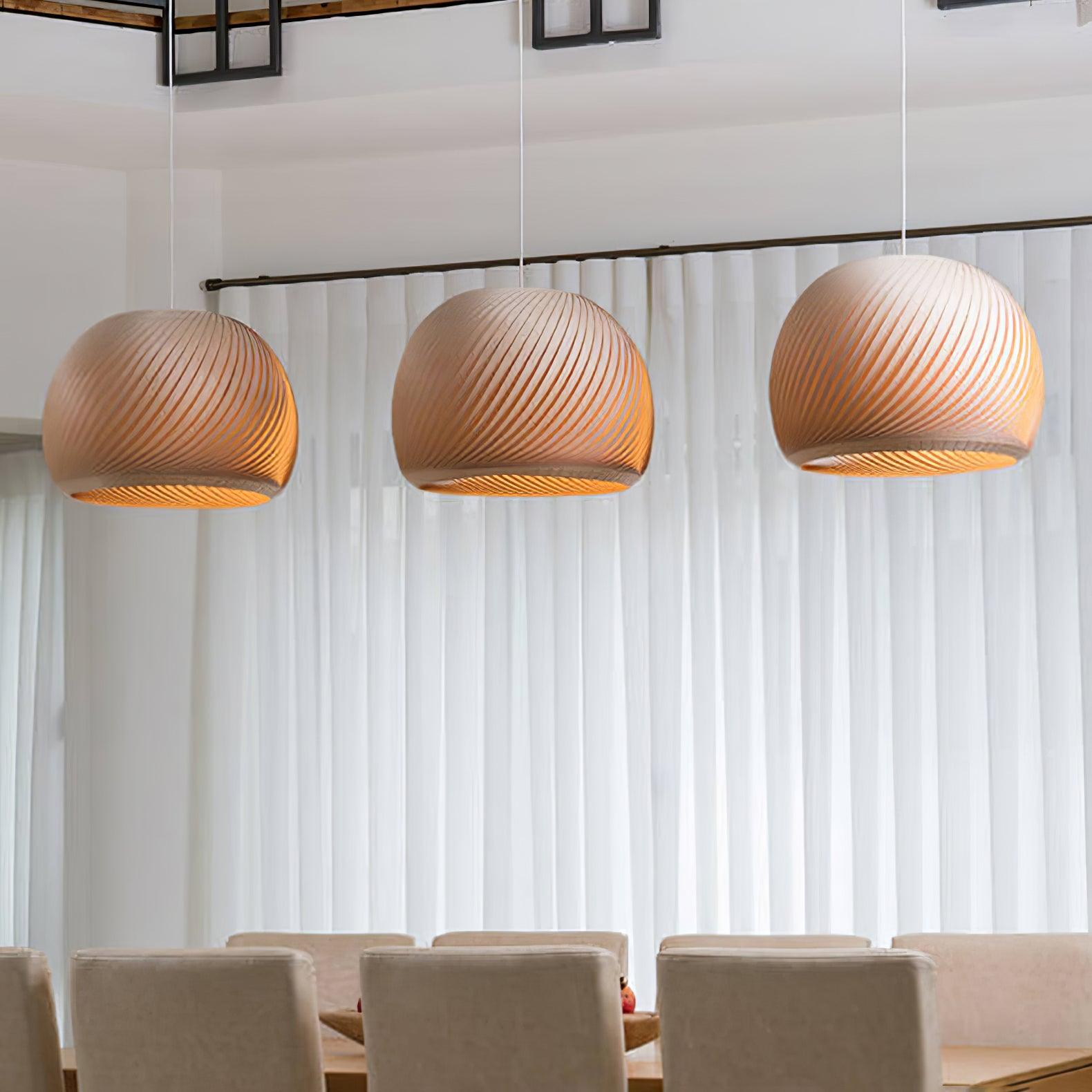 Biltes Vintage Wood Pendant Lamp