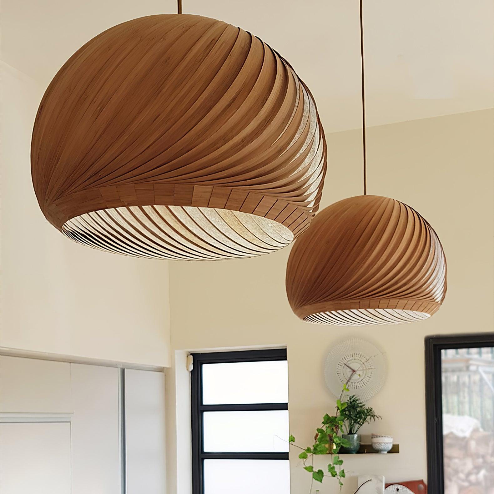 Biltes Vintage Wood Pendant Lamp