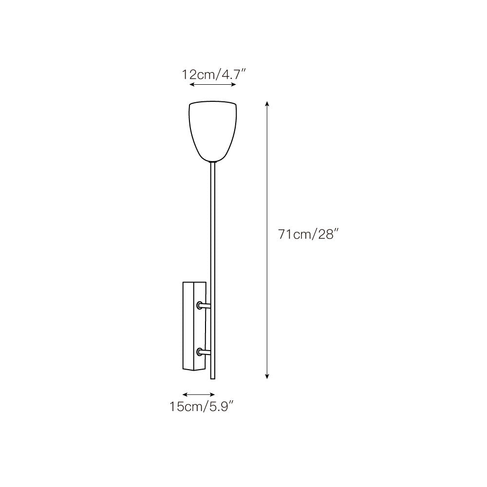 Kvennuvyo Modern Minimalist Walnut Metal Wood Wall Lamp