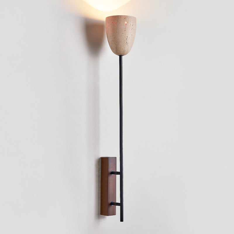 Kvennuvyo Modern Minimalist Walnut Metal Wood Wall Lamp