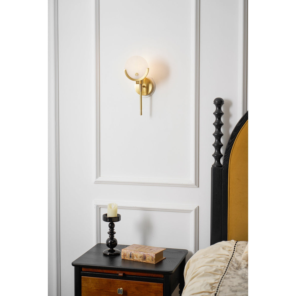 Aminex Sphere Alabaster Wall Light