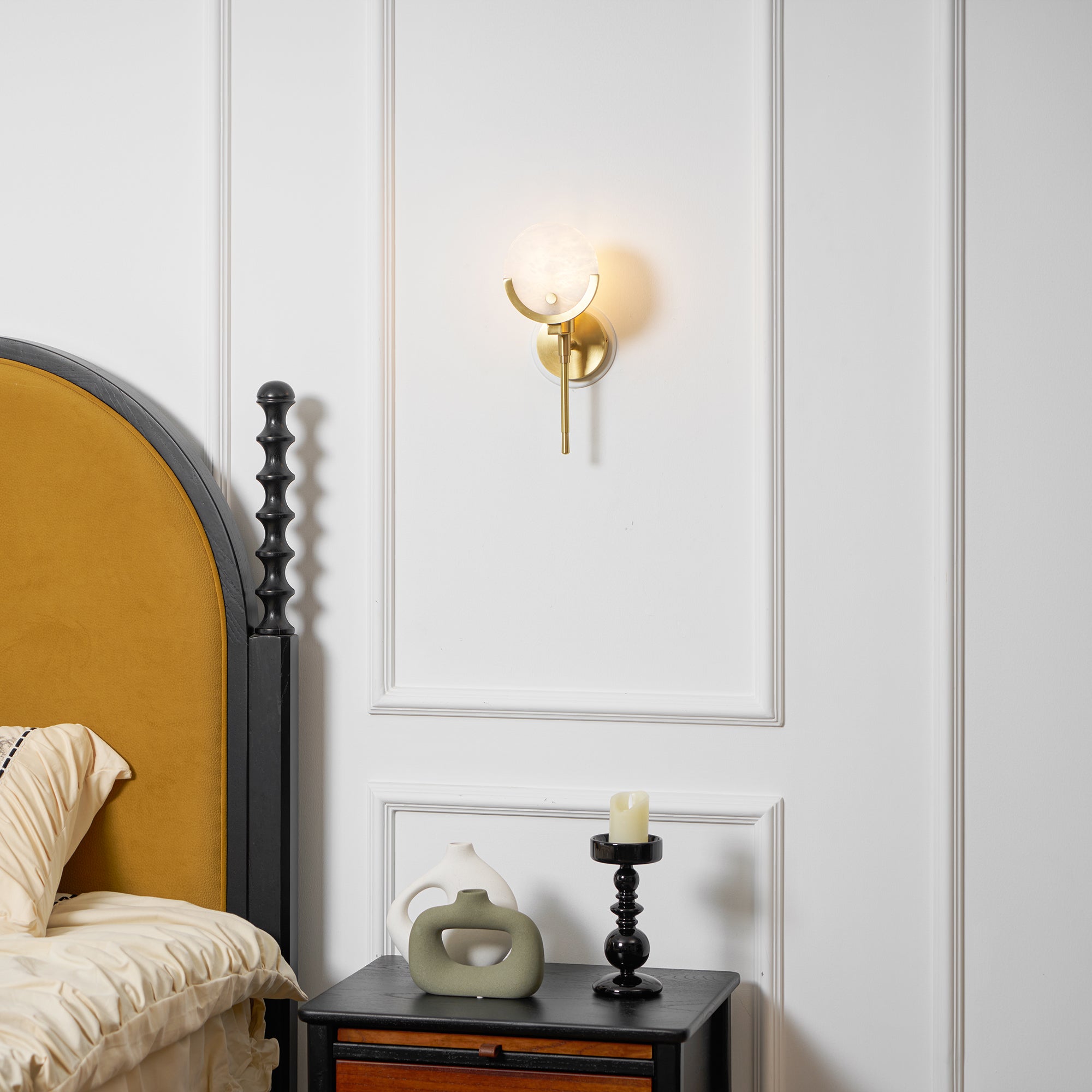Aminex Sphere Alabaster Wall Light