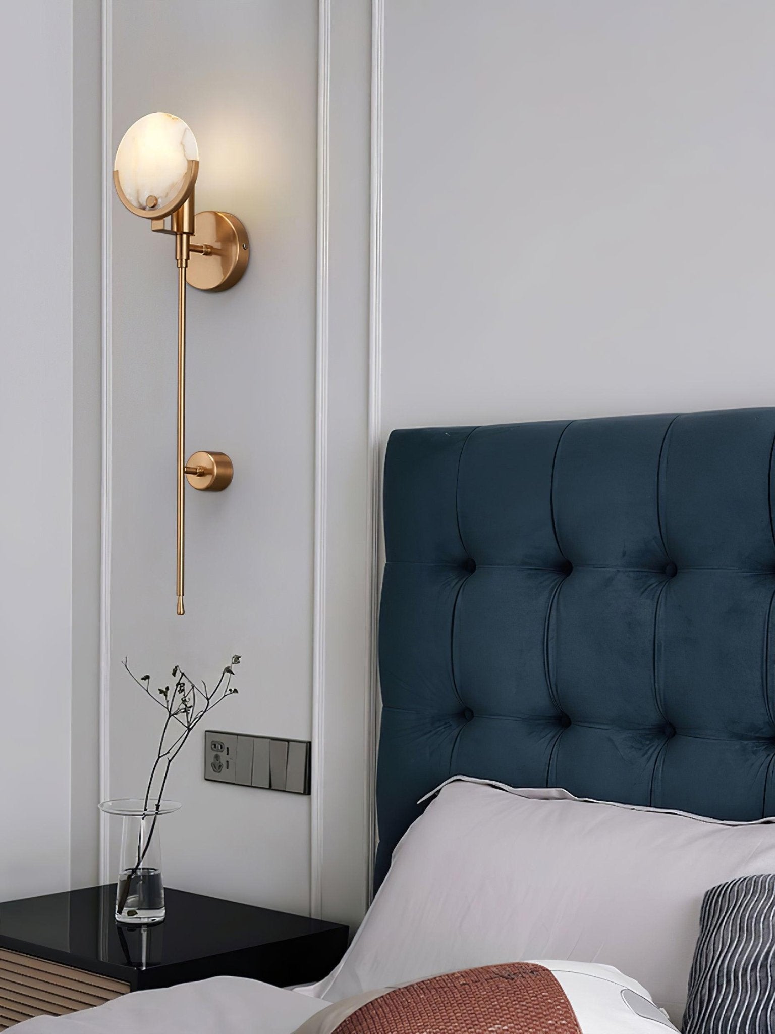 Aminex Sphere Alabaster Wall Light