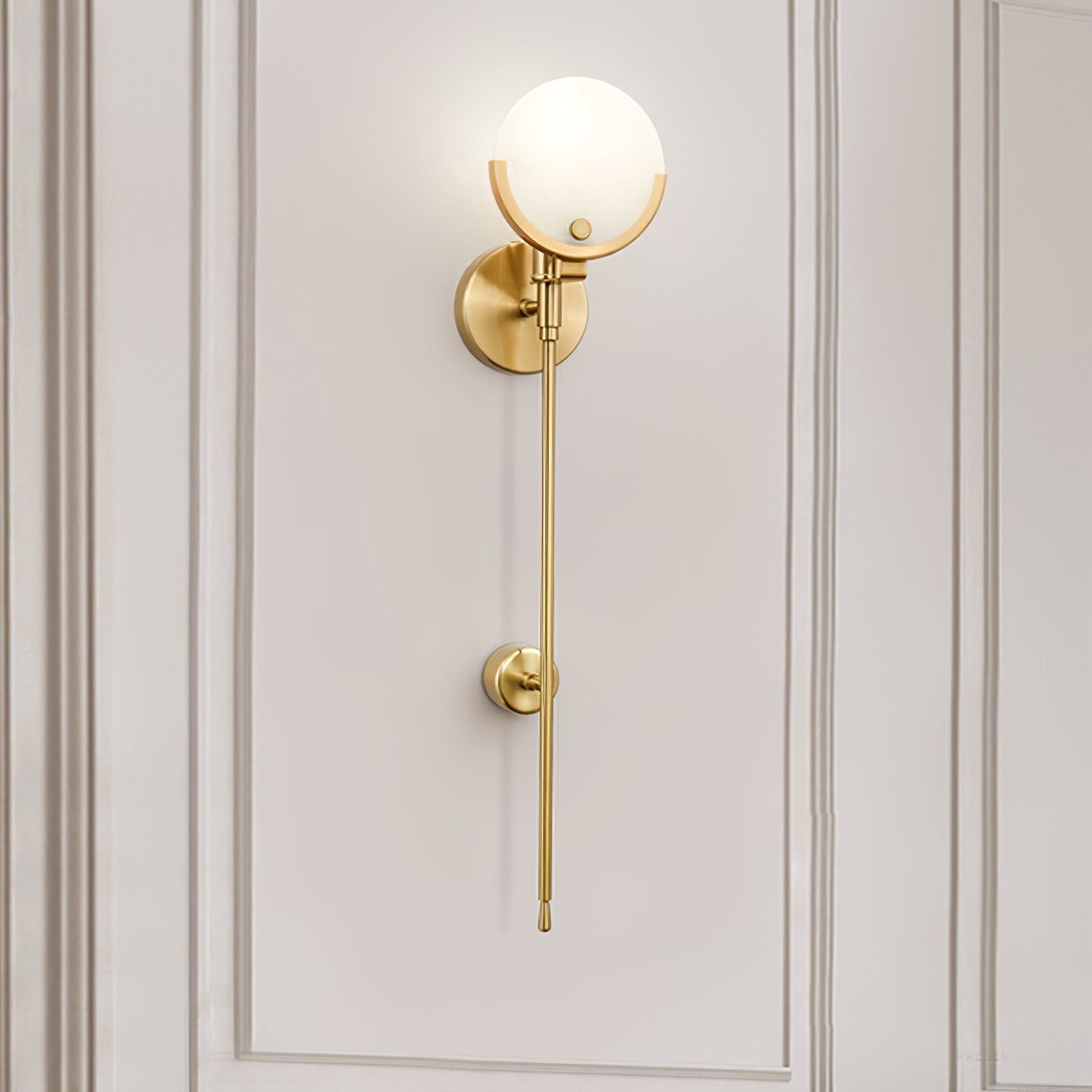 Florian Brass Sconce Alabaster