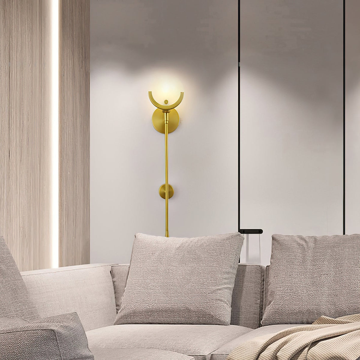 Florian Brass Sconce Alabaster