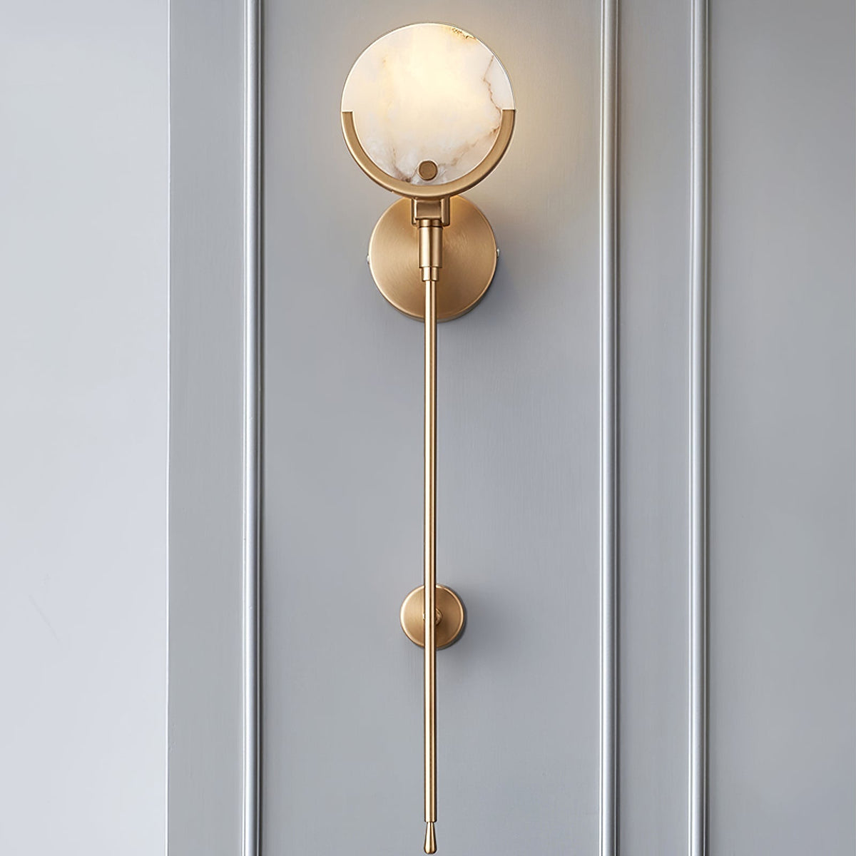 Florian Brass Sconce Alabaster