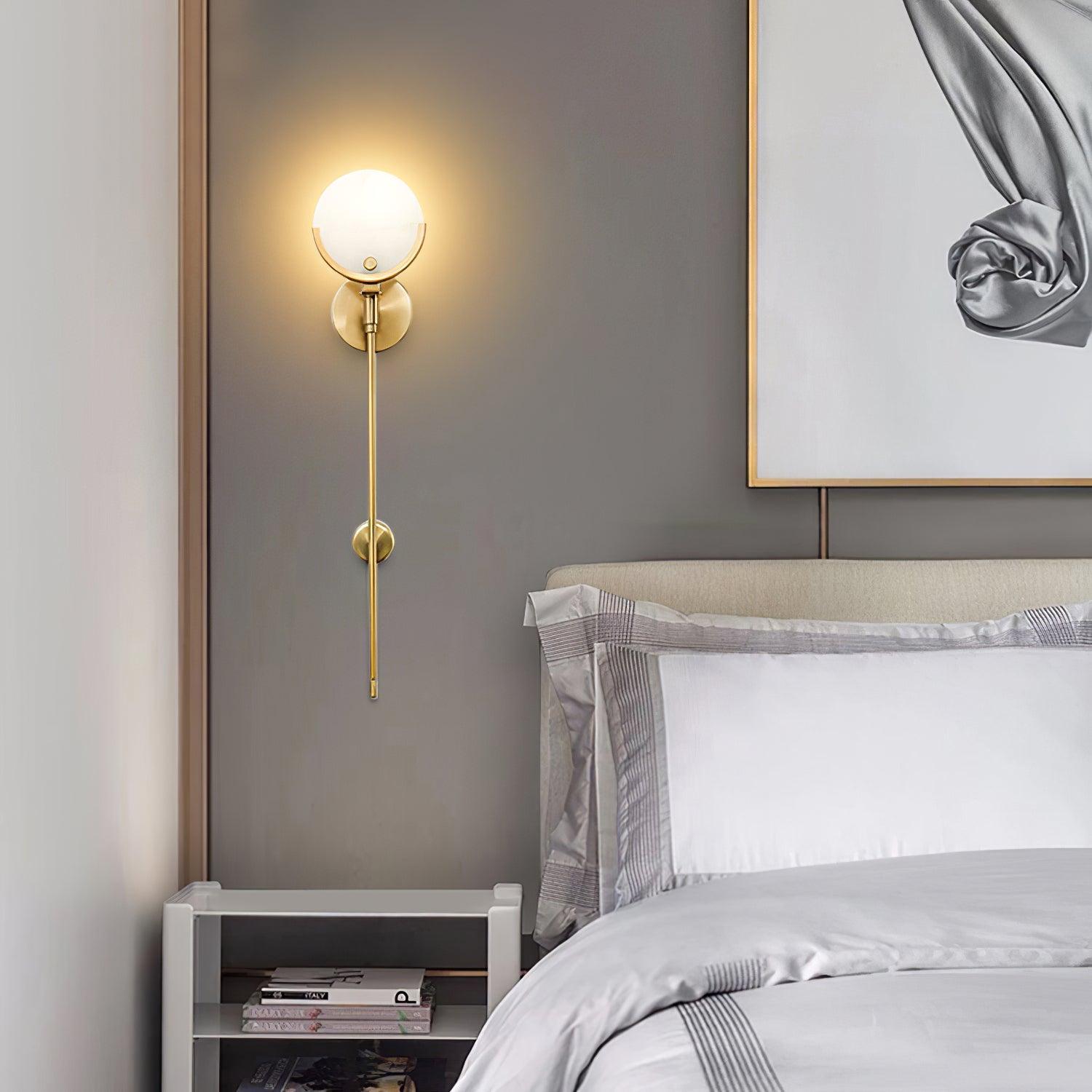 Aminex Sphere Alabaster Wall Light