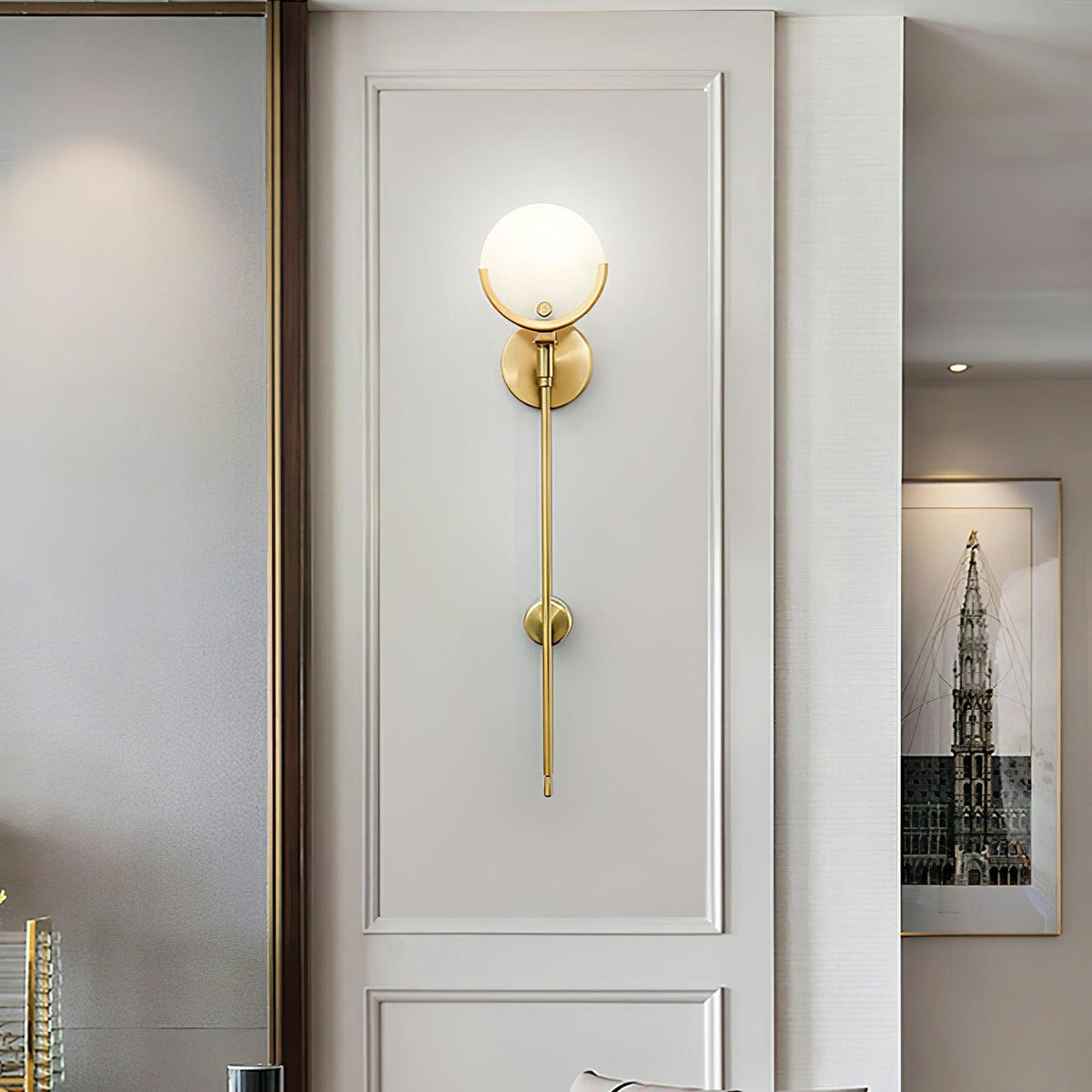 Aminex Sphere Alabaster Wall Light