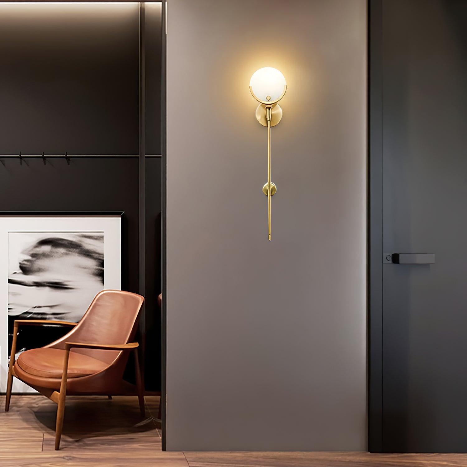 Aminex Sphere Alabaster Wall Light